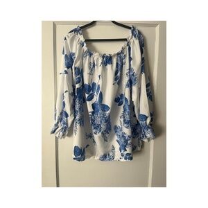 Feminine Flowy CoastalGranny Lagenlook Poet Painter ballon sleeve blouse top